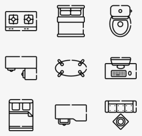 Furniture Top View - Web Hosting Icons, HD Png Download, Transparent PNG