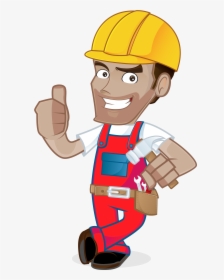 Bigstock Leaning Holding Hamme Mr Handy Guy Ⓒ Clipart - Best Handyman, HD Png Download, Transparent PNG