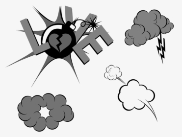 Clouds, Explosion, Cartoon, Puff, Smoke, Boom, Love - Cartoon, HD Png Download, Transparent PNG