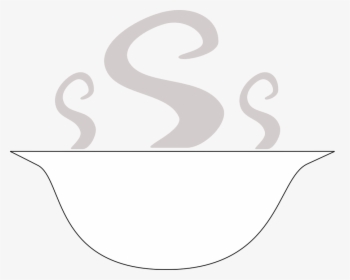 Bowl, Soup, Plain, Hot, Steam, Food - Cup Soup Clipart Black And White, HD Png Download, Transparent PNG