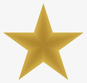Shooting Star Clipart Golden Star - Gold Five Pointed Star, HD Png Download, Transparent PNG