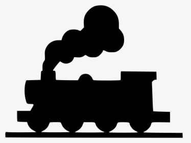 Rail Transport Train Steam Locomotive Silhouette - Silhouette Of A Steam Train, HD Png Download, Transparent PNG