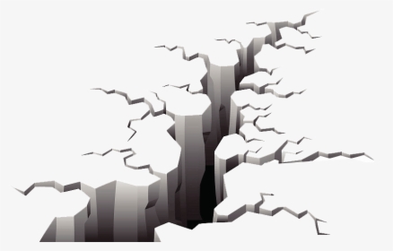 Crack In The Ground Earthquake Illustration - Ground Crack Png, Transparent Png, Transparent PNG