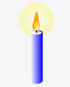 Candle Clipart Blue Candle - Flame, HD Png Download, Transparent PNG