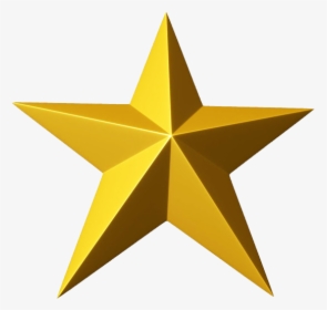3d Gold Star Png Clipart - - Transparent Background 3d Star Transparent, Png Download, Transparent PNG