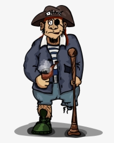 Pirate, One Eyed, One Legged, Three Cornered Hat - Piracy, HD Png Download, Transparent PNG