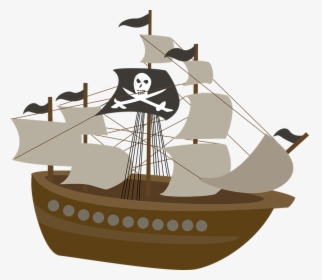 Pirate, Ship, Kids, Children, Sea, Pirate Ship, Web - Transparent Background Pirate Ship Clip Art, HD Png Download, Transparent PNG