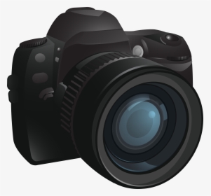 Digital Cameras Digital Slr Camera Lens Clip Art - Camera, HD Png Download, Transparent PNG