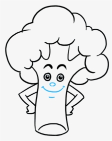 How To Draw Broccoli - Draw A Simple Broccoli, HD Png Download, Transparent PNG