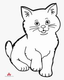 Black Cat White Kitten Clipart Collection Transparent - Clip Art Black And White Cat, HD Png Download, Transparent PNG