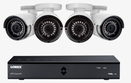 4-camera Security System With 1tb Digital Video Recorder - Lorex Super Hd Wired Security System, HD Png Download, Transparent PNG