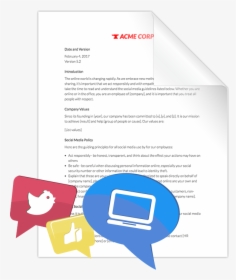Sample Social Media Policies - Brochure, HD Png Download, Transparent PNG