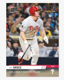 Mlb Topps Now® Card - Baseball Card Pictures Jay Bruce, HD Png Download, Transparent PNG