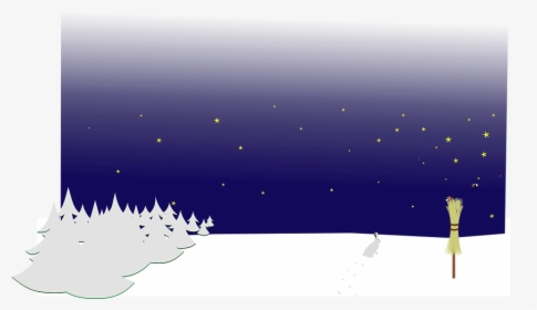 Transparent Winter Forest Png - Clipart Winter Night Scene, Png Download, Transparent PNG