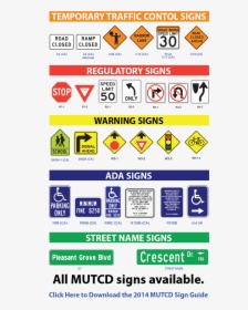 Sign Shop Sacramento - All Traffic Signs Usa With Names, HD Png Download, Transparent PNG