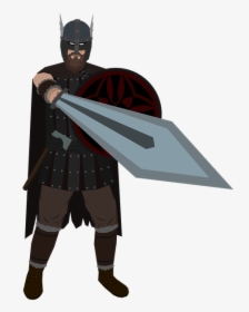 The Vikings, Sword, Fight, Armor, Shield, Warrior, - Cape, HD Png Download, Transparent PNG