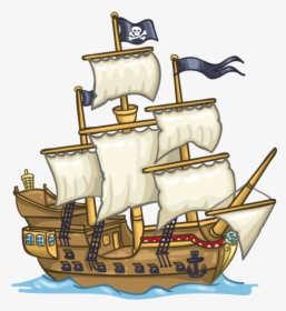 Cartoon Pirate Ship Art , Png Download - Cartoon Pirate Ship Transparent, Png Download, Transparent PNG