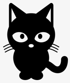 Black Cat And White - Black Cat Clipart Black And White, HD Png Download, Transparent PNG