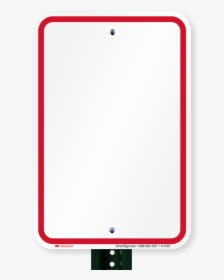 Blank Signs, Red Printed Border - Sign, HD Png Download, Transparent PNG