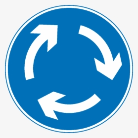 Uk Road Signs Roundabout - Mini Roundabout Road Sign, HD Png Download, Transparent PNG