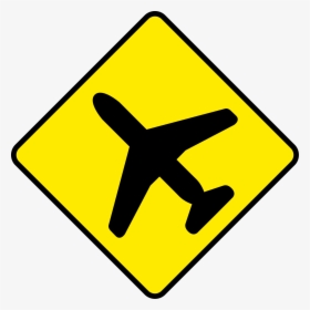 Ireland Road Sign W - Airplane Sign Yellow, HD Png Download, Transparent PNG