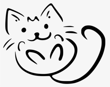 Kitten Cat Sticker Decal Zazzle - Outline Kitten Clip Art, HD Png Download, Transparent PNG
