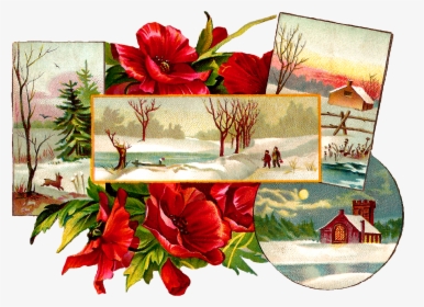Antique Images Christmas Greeting, HD Png Download, Transparent PNG