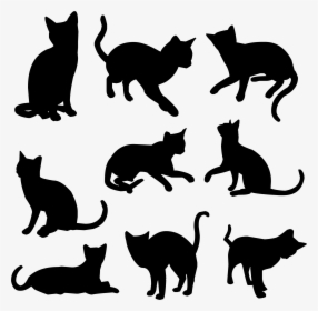 Kitten Siamese Cat Pet Black Cat Clip Art - Silhouette Black Cat, HD Png Download, Transparent PNG