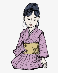 Head,woman,art - Kimono Clipart, HD Png Download, Transparent PNG