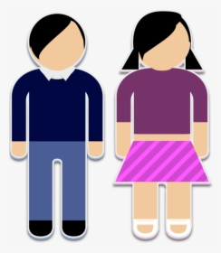 Child Boy Girl Symbol Female - Boy And Girl Sign Clipart, HD Png Download, Transparent PNG