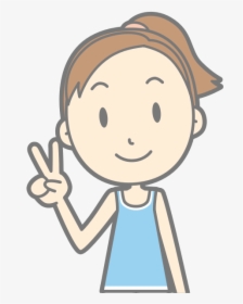 Boy With Peace Sign Clipart, HD Png Download, Transparent PNG