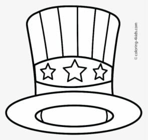 Pilgrim Hat X Drawing At Free For Personal Use Boy - American Hat Coloring Page, HD Png Download, Transparent PNG
