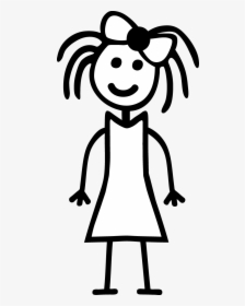 Stick Figure Boy And Girl Png - Girl Stick Figure Png, Transparent Png, Transparent PNG