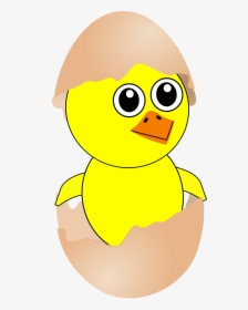 Easter Chick Cartoon Hd Photo Clipart - Chicken In Egg Drawing, HD Png Download, Transparent PNG