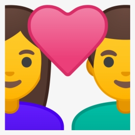 With Heart Woman Man - Boy And Girl Love Emoji, HD Png Download, Transparent PNG