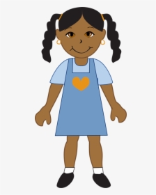 Clip Art African American Girl , Png Download - African American Girl Clip Art, Transparent Png, Transparent PNG