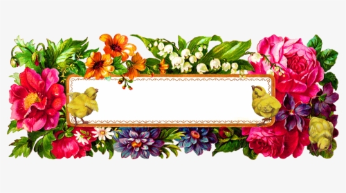 Transparent Easter Chicks Png - Rectangle Floral Frame Png, Png Download, Transparent PNG