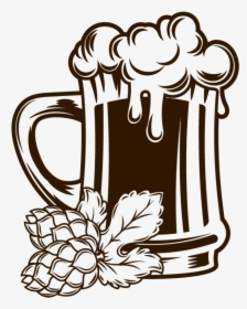 Pin Beer Mug Clipart Black And White - Beer Mug Sketch Png, Transparent Png, Transparent PNG