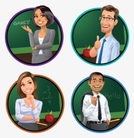 Four Types Of Teachers - Male And Female Teacher Clipart, HD Png Download, Transparent PNG
