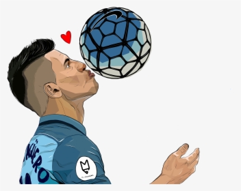 Here Are Some Fabulous Football Illustrations Featuring - Aguero Caricature, HD Png Download, Transparent PNG