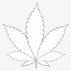Marijuana Leaf Black And White Clipart - Black And White Weed Leaf, HD Png Download, Transparent PNG
