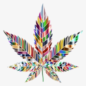 Cannabis Work Of Art Leaf Psychedelic Drug - Trippy Marijuana Leaf Drawing, HD Png Download, Transparent PNG