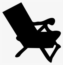 Television Clipart Silhouette - Beach Chair Silhouette Png, Transparent Png, Transparent PNG