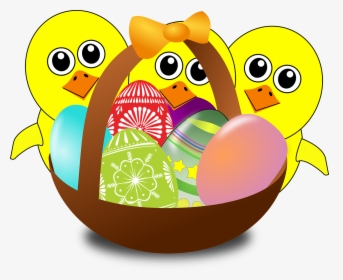 Cartoon Easter Eggs Basket, HD Png Download, Transparent PNG