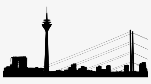 Düsseldorf, Skyline, Rhine, Tv Tower - Rheinturm, HD Png Download, Transparent PNG
