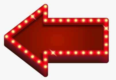 Light Neon Red Arrow Transparent Free Download Png - Red Arrow With Lights Png, Png Download, Transparent PNG