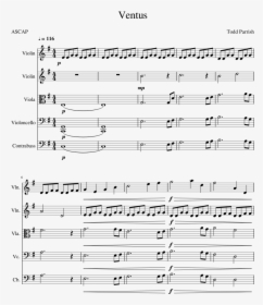 Ventus Violin 2 Sheet Music, HD Png Download, Transparent PNG