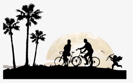 Fathers Day Silhouette Clip Art - Happy Fathers Day Bike, HD Png Download, Transparent PNG
