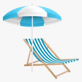 Beach Chair And Umbrella Png Clip Art Transparent Image​, Png Download, Transparent PNG