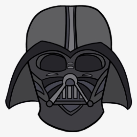 Anakin Skywalker Star Wars - Darth Vader Mask Drawing, HD Png Download, Transparent PNG